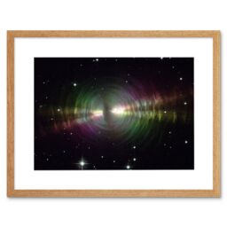 Artery8 Wall Art Print Hubble Space Astronomy Rainbow Image Of The Egg Nebula Light Ripples Reflecting On The Dying Star's Dust Shells Artwork Framed - thumbnail 1