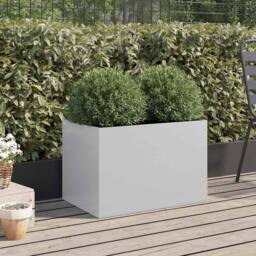 Berkfield Home Planter Silver 62x40x39 cm Galvanised Steel - Size: 62 x 40 x 39 cm - thumbnail 1