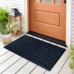 RugsX Antislip Dunlop Doormat in Blue - Size: 50 cm x 80 cm - thumbnail 4