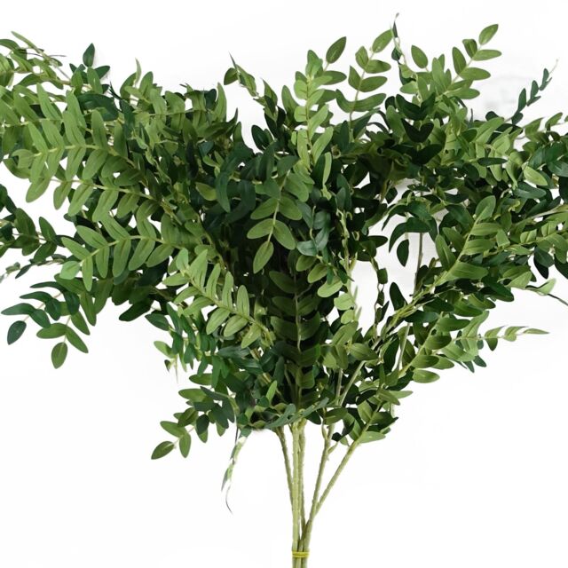 Leaf Pack of 6 x 100cm Artificial Fern Foliage Stem in Green - Size: 6 x 100 cm - image 1