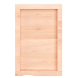 Berkfield Home Wall Shelf 40x60x(2-4) cm Untreated Solid Wood Oak in Brown - thumbnail 3