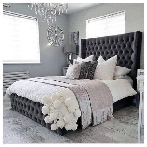 HOB Furniture Lincoln Bed in Black - Size: Double - image 1