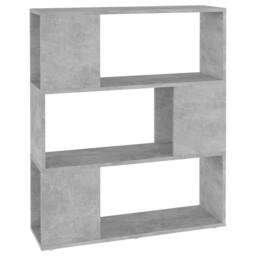 Berkfield Home Book Cabinet Room Divider Concrete Grey 80x24x94 cm Engineered Wood - Size: 80 x 24 x 94 cm - thumbnail 1