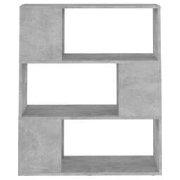 Berkfield Home Book Cabinet Room Divider Concrete Grey 80x24x94 cm Engineered Wood - Size: 80 x 24 x 94 cm - thumbnail 5
