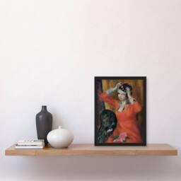 Artery8 William James Glackens Framed Wall Art in Red Dress Pinning on Hat - Size: A4 - thumbnail 2