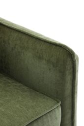 Living and Home Linen Single Sofa Armchair with Pillow in Green - thumbnail 7