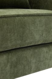 Living and Home Linen Single Sofa Armchair with Pillow in Green - thumbnail 8