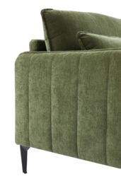 Living and Home Linen Single Sofa Armchair with Pillow in Green - thumbnail 9