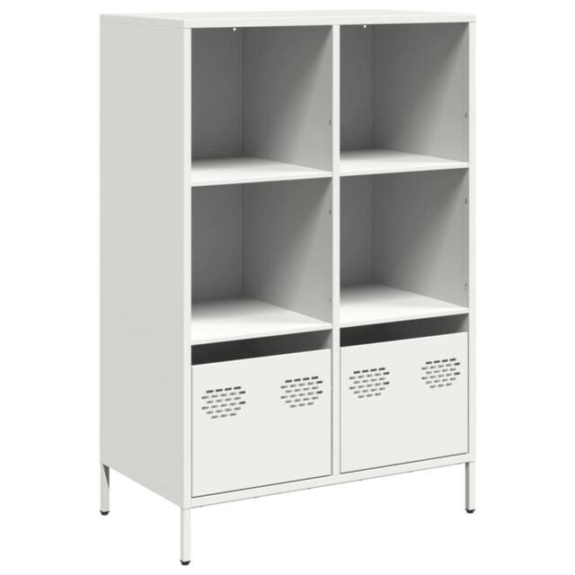 Berkfield Home Highboard¬†White 68x39x103.5 cm Steel in White - image 1