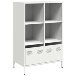Berkfield Home Highboard¬†White 68x39x103.5 cm Steel in White - thumbnail 1