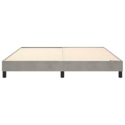 Berkfield Home Box Spring Bed Frame Light Grey 180x200cm Super King Velvet - thumbnail 5