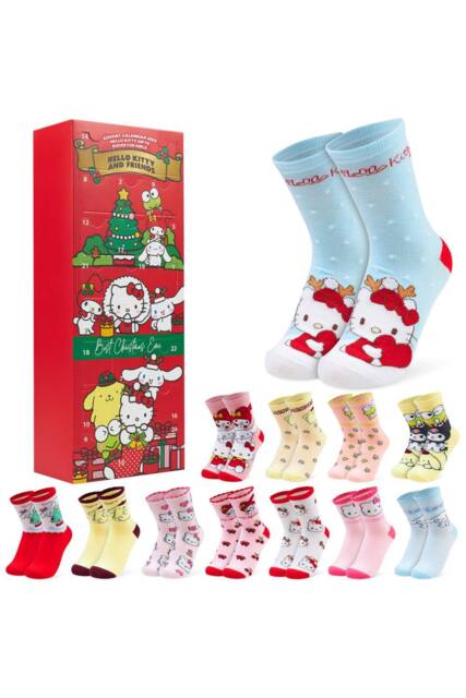 Hello Kitty Advent Calendar Socks Christmas Gift - image 1
