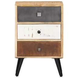 Berkfield Home Bedside Cabinet 40x30x60 cm Solid Mango Wood in Brown - Size: 40 x 30 x 60 cm - thumbnail 2