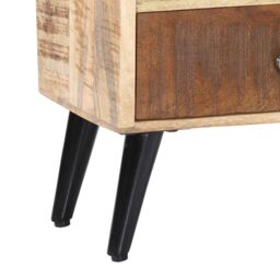 Berkfield Home Bedside Cabinet 40x30x60 cm Solid Mango Wood in Brown - Size: 40 x 30 x 60 cm - thumbnail 6