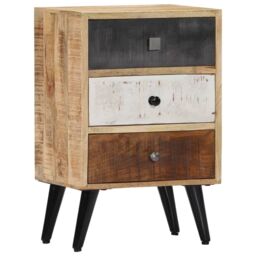 Berkfield Home Bedside Cabinet 40x30x60 cm Solid Mango Wood in Brown - Size: 40 x 30 x 60 cm - thumbnail 1