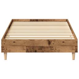 Berkfield Home Durable Bed Frame No Mattress Old Wood 75x190 cm Small Single Eng in Brown - thumbnail 5