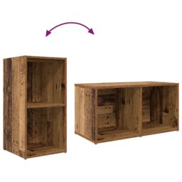 Berkfield Home TV Cabinet Set with Shelf with Storage 8 pcs Old Wood Engineered Wood in Brown - thumbnail 7