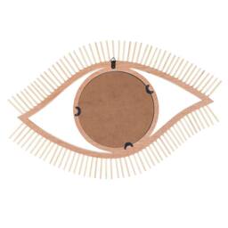 Wyld and Coco Eye-Shape Wall Mirror 48 x 79 cm Light Brown Bamboo Frame - thumbnail 5