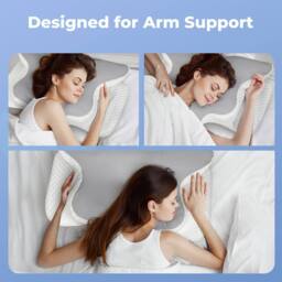 Lavio Ergonomic Memory Foam Pillow Cervical Neck Orthopedic Pain Relief in Grey - thumbnail 8