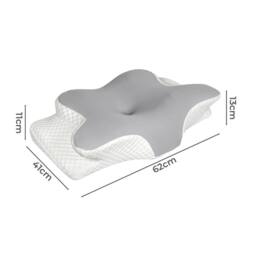 Lavio Ergonomic Memory Foam Pillow Cervical Neck Orthopedic Pain Relief in Grey - thumbnail 9