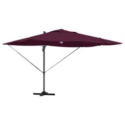 Berkfield Home Cantilever Umbrella - Bordeaux Red Bordeaux red Metal & Fabric - thumbnail 2