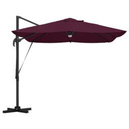 Berkfield Home Cantilever Umbrella - Bordeaux Red Bordeaux red Metal & Fabric - thumbnail 6