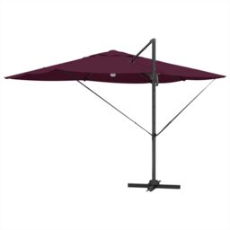 Berkfield Home Cantilever Umbrella - Bordeaux Red Bordeaux red Metal & Fabric - thumbnail 7