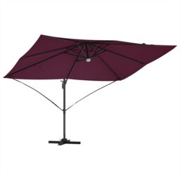 Berkfield Home Cantilever Umbrella - Bordeaux Red Bordeaux red Metal & Fabric - thumbnail 4