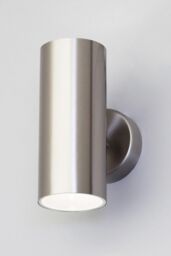 BHS Lighting Grant Up & Down Outdoor Wall Light in Metallic Silver