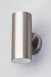 BHS Lighting Grant Up & Down Outdoor Wall Light in Metallic Silver - thumbnail 2