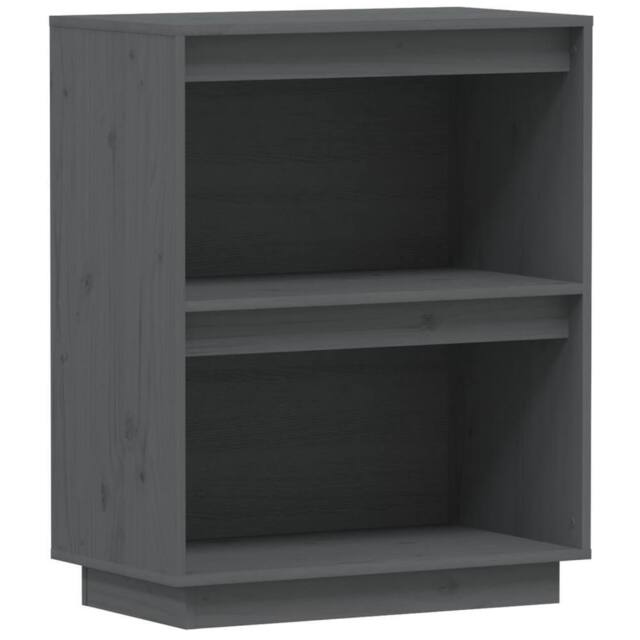 Berkfield Home Console Cabinet Grey 60x34x75 cm Solid Wood Pine - Size: 60 x 34 x 75 cm - image 1