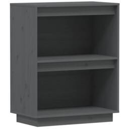 Berkfield Home Console Cabinet Grey 60x34x75 cm Solid Wood Pine - Size: 60 x 34 x 75 cm