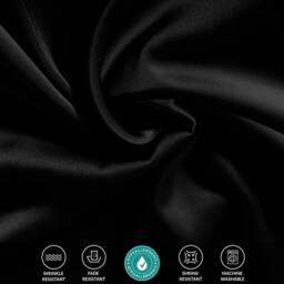 Grace Satin Silk Pillow Cases Pack of 4 Super Soft Smooth Pillow Covers in Black - Size: Standard Pillow Case - thumbnail 4
