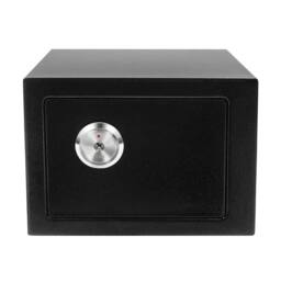 Kelvenix Safe Box Mechanical Safe with Key for Security Money Cash in Black - thumbnail 1