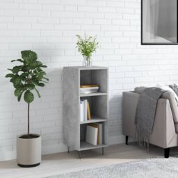 Berkfield Home Sideboard Concrete Grey 34.5x32.5x90 cm Engineered Wood - thumbnail 1