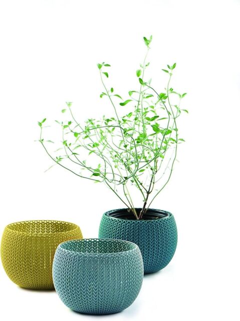 Keter Knit Cozies Plastic Indoor Planters - Set of 3 - image 1