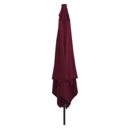 Berkfield Home Square Garden Parasol with LED Lights 295x245 cm Bordeaux Red in Burgundy - thumbnail 3