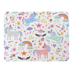 Benjamin Tate Design unicorns Designer Blanket in Natural - Size: 120 cm x 150 cm - thumbnail 1