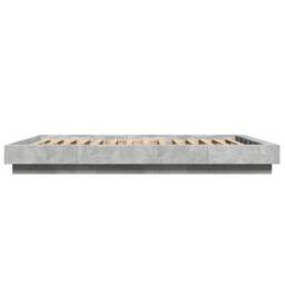 Berkfield Home Modern Bed Frame without Mattress Concrete Grey 135x190 cm Double - thumbnail 5