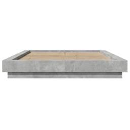 Berkfield Home Modern Bed Frame without Mattress Concrete Grey 135x190 cm Double - thumbnail 4