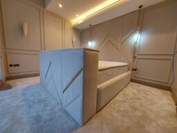 HOB Furniture Chester Tv Bed, Luxury French Velvet, Bright White - Size: Emperor - thumbnail 4