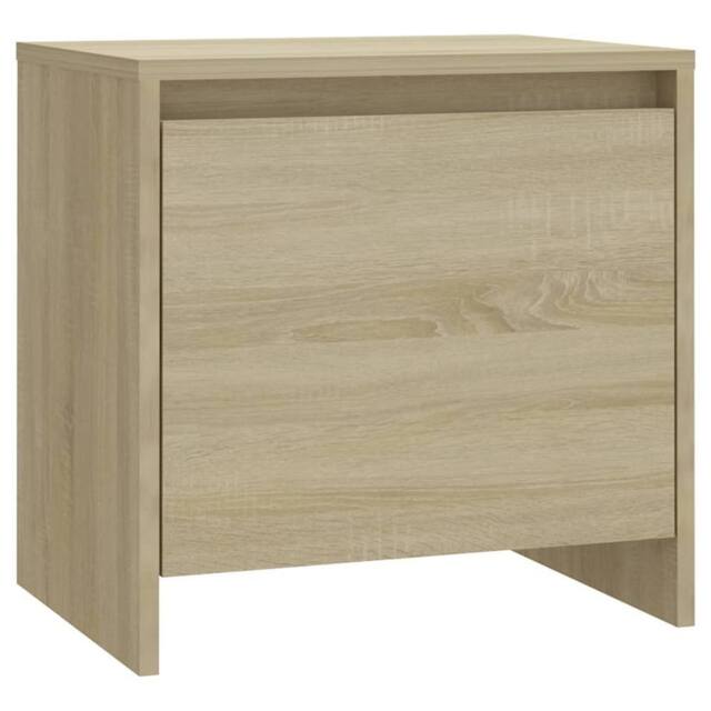 Berkfield Home Bedside Cabinet Sonoma Oak 45x34x44.5 cm Engineered Wood in Beige - image 1