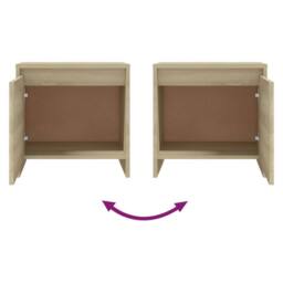 Berkfield Home Bedside Cabinet Sonoma Oak 45x34x44.5 cm Engineered Wood in Beige - thumbnail 8