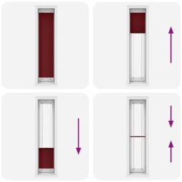 Berkfield Home Pleated Blind Bordeaux Red 50x200 cm Fabric Width 49.4 cm Polyester - thumbnail 5