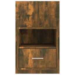 Berkfield Home Suitable Wall-mounted Bedside Cabinets 2 pcs Smoked Oak in Brown - thumbnail 7
