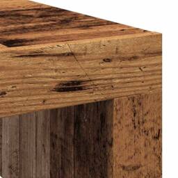 Berkfield Home Coffee Table Old Wood 100x100x35 cm Engineered Wood in Brown - Size: 100 x 100 x 35 cm - thumbnail 7
