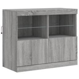 Berkfield Home Sideboard with LED Lights Grey Sonoma 81x37x67 cm - Size: 81 x 37 x 67 cm - thumbnail 3