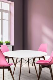 Fusion Living Soho Large White Circular Dining Table with Walnut Wood Legs - thumbnail 1