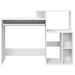 Berkfield Home Desk with Storage White 120.5x44x88.5 cm Engineered Wood - thumbnail 5