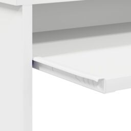 Berkfield Home Desk with Storage White 120.5x44x88.5 cm Engineered Wood - thumbnail 9